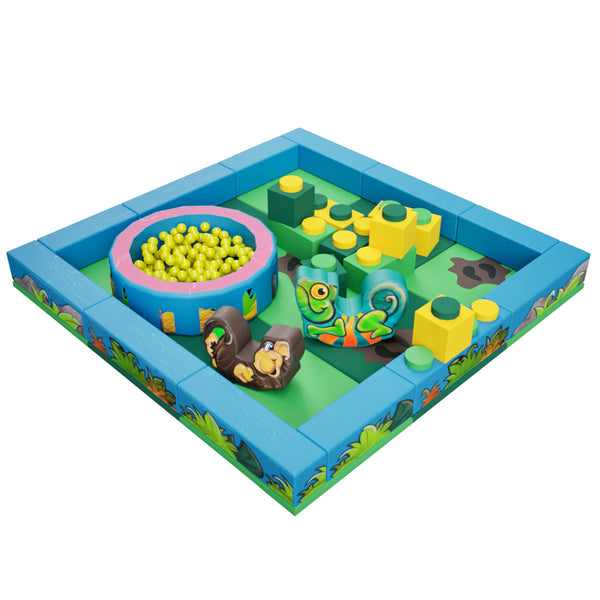 Jungle Packaway Soft Play Kit - 3m x 3m (9 floor pads)