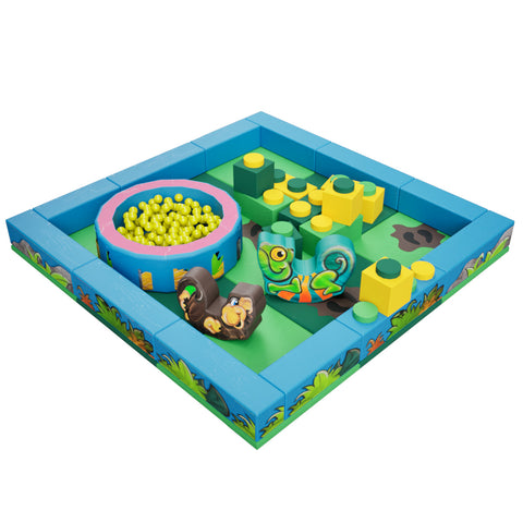 Jungle Packaway Soft Play Kit - 3m x 3m (9 floor pads)