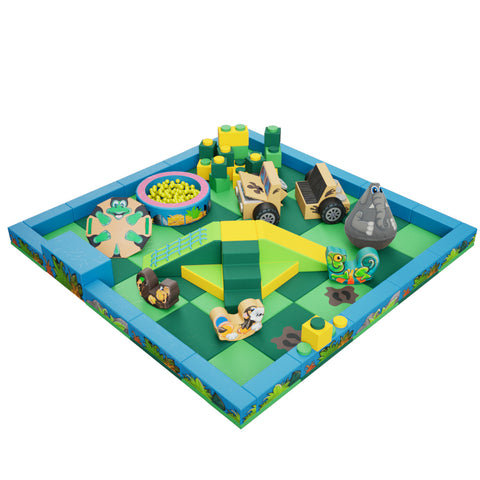 Jungle Packaway Soft Play Kit - 5m x 5m (25 floor pads)