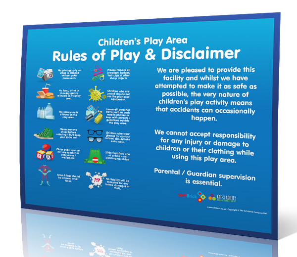 Signage - Rules of Play & Disclaimer - Foamex