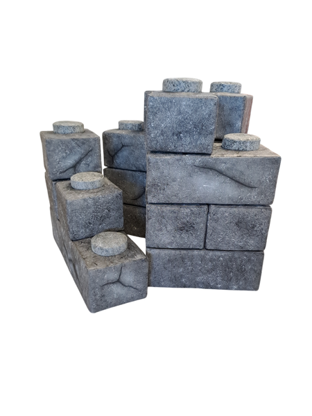 Soft Play Construction Brick Kit 15 Piece - Rock Effect