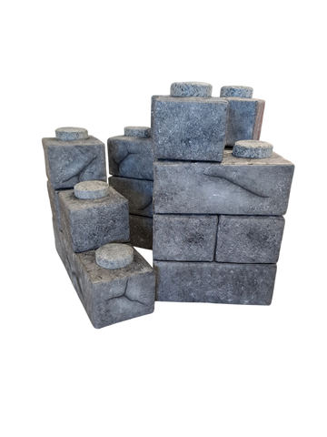 Soft Play Construction Brick Kit 15 Piece - Rock Effect