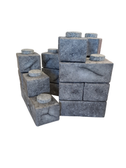 Soft Play Construction Brick Kit 15 Piece - Rock Effect