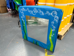 Mirrored Corner Wedge - Bubbles