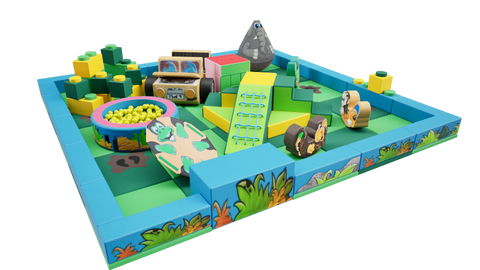 Jungle Packaway Soft Play Kit - 5m x 5m (25 floor pads)