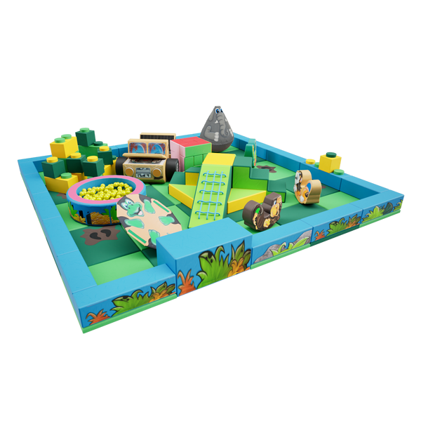 Jungle Packaway Soft Play Kit - 5m x 5m (25 floor pads)