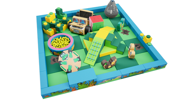 Jungle Packaway Soft Play Kit - 5m x 5m (25 floor pads)