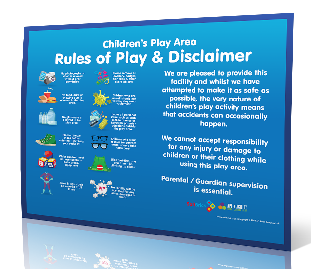 Signage - Rules of Play & Disclaimer - Foamex – The Soft Brick Company