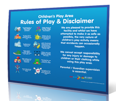 Signage - Rules of Play & Disclaimer - Foamex